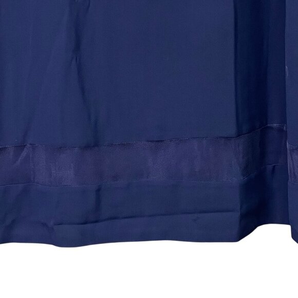 Belle Badgley Mischka Shift Dress – Size 12 – Beaded & Embroidered – Navy Pink - Picture 8 of 8